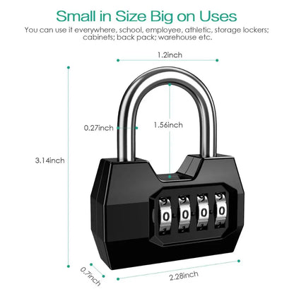 ORIA 4-digit combination padlock
