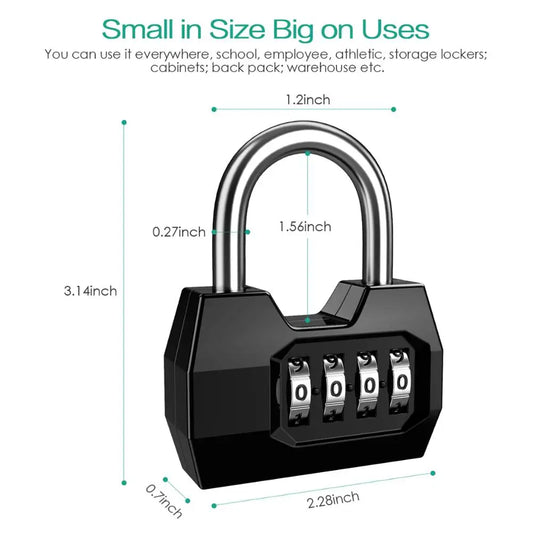 ORIA 4-digit combination padlock