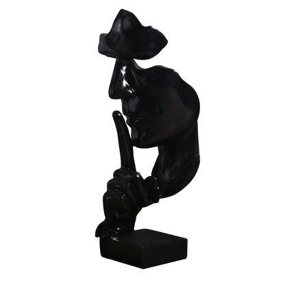 Resin Mask Statue Abstract Statuettes Silence Figurines Sculpture for Interior Office Modern Nordic Home Decoration Accessories