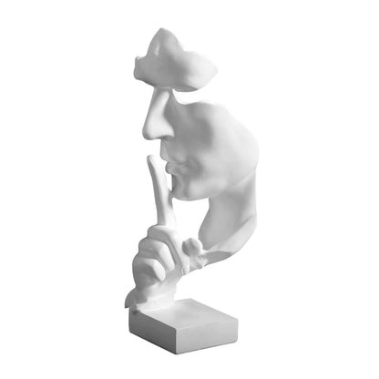 Resin Mask Statue Abstract Statuettes Silence Figurines Sculpture for Interior Office Modern Nordic Home Decoration Accessories