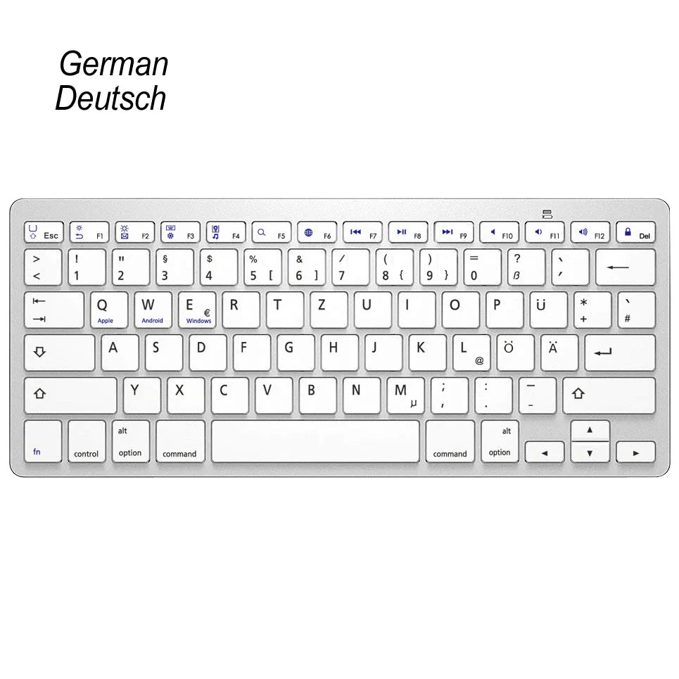 Universal Office Wireless Bluetooth Keyboard Ultra Slim Wireless Keyboard Compatible for iOS iPad Android Tablets Windows