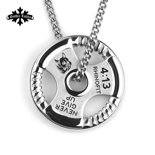 Hantelscheibe Langhantel Kurzhantel Anhänger Gewichtheben Bodybuilding Fitness Crossfit Gym Übung Halskette mygrillz