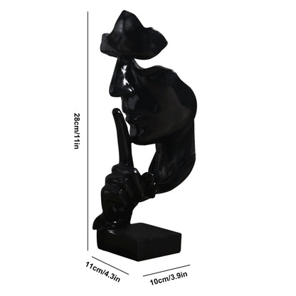 Resin Mask Statue Abstract Statuettes Silence Figurines Sculpture for Interior Office Modern Nordic Home Decoration Accessories