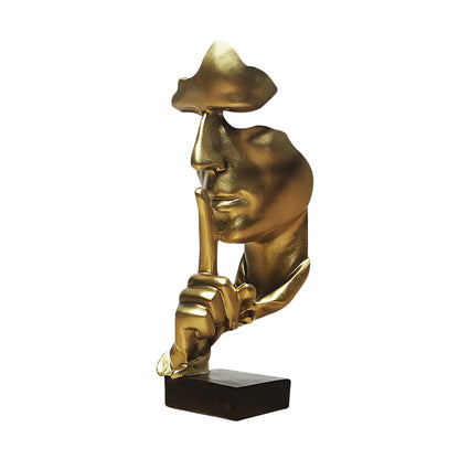 Resin Mask Statue Abstract Statuettes Silence Figurines Sculpture for Interior Office Modern Nordic Home Decoration Accessories