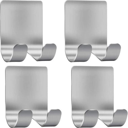 304 Stainless Steel Shaver Hook Stand Self Adhesive Hanger Heavy Duty Utility Storage Hook Bathroom Organizer Black Wall Hooks