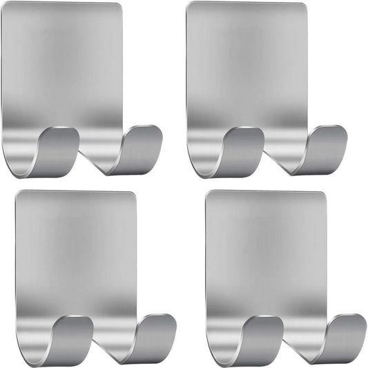 304 Stainless Steel Shaver Hook Stand Self Adhesive Hanger Heavy Duty Utility Storage Hook Bathroom Organizer Black Wall Hooks