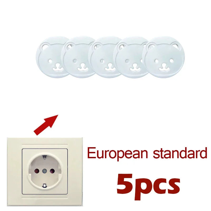 White Electrical Safety Socket Protective Cover Baby Care Safety Guard Protection Children Anti Electric Shock Rotate Protectors