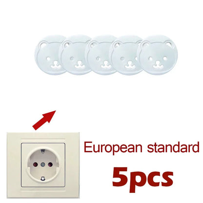 White Electrical Safety Socket Protective Cover Baby Care Safety Guard Protection Children Anti Electric Shock Rotate Protectors