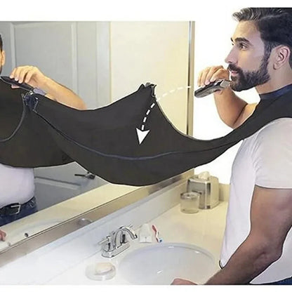Shaving apron for beard and mustache