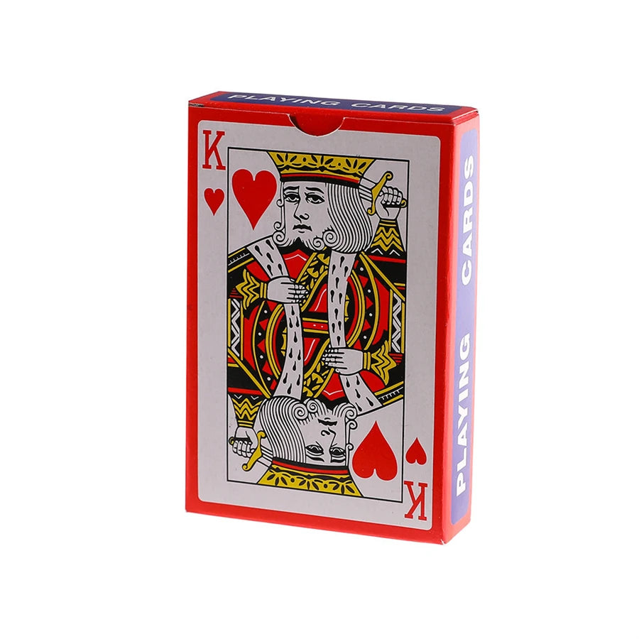 New! 54 pieces/set 56x86mm Grey Core Paper Poker King Deck Playing Cards Magic Tool Party Table Game Red Blue