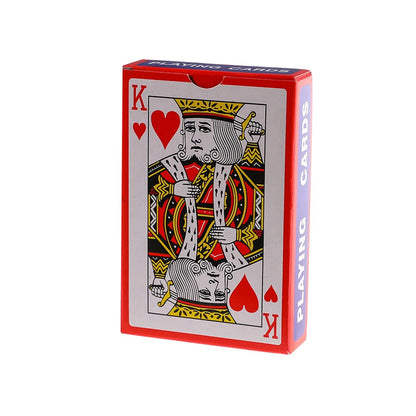 New! 54 pieces/set 56x86mm Grey Core Paper Poker King Deck Playing Cards Magic Tool Party Table Game Red Blue