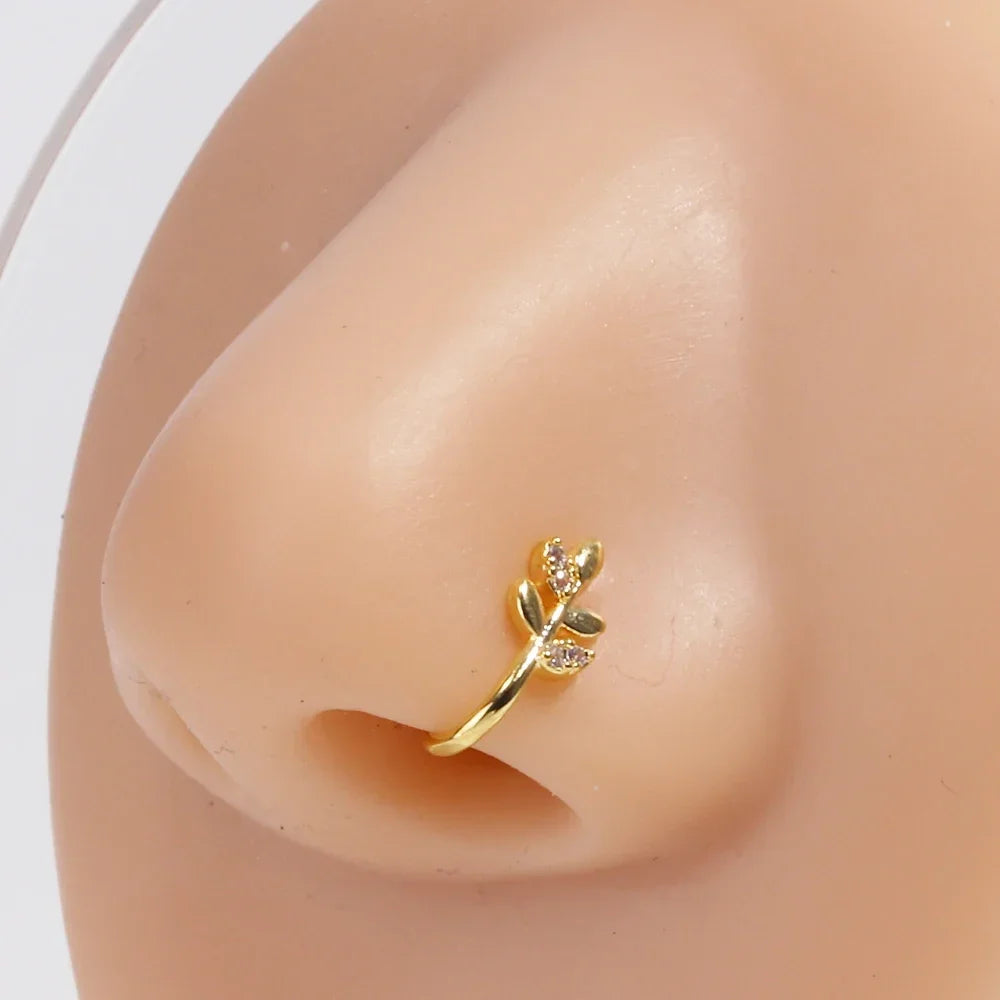 1Pcs Stainless Steel Nose Ring Hoop C Shape Septum Rings Non Piercing Ear Fake Nose RingsWomen Piercing Jewelry