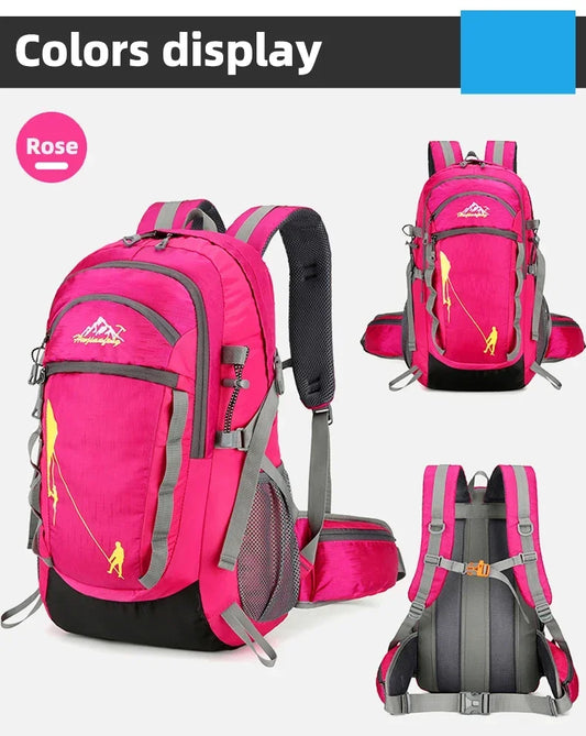Outdoor Sports Short Distance Trip Backpack Mountaineering Duffel Bag Camping Travel Knapsack Climbing Hiking Hydration Rucksack