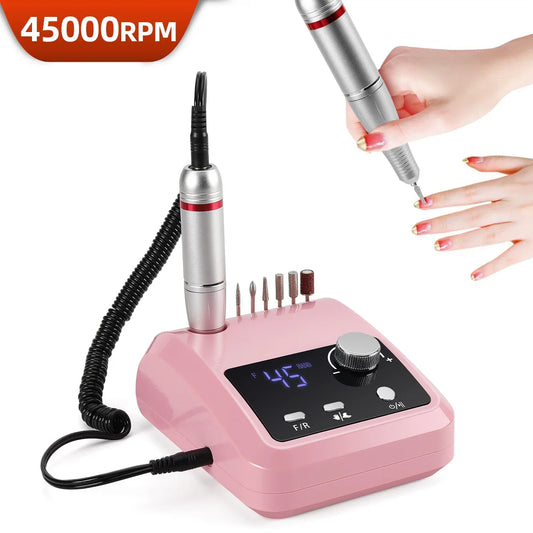 Berbequim elétrico profissional para unhas de 45.000 RPM