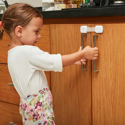 Baby Safety Lock Drawer Child Safety Cabinet Locks Adhesive Cabinet Drawer Door Latches Baby Safe Straps