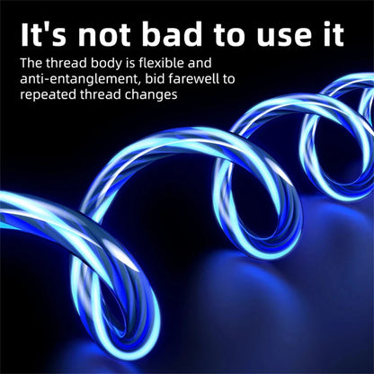 NNBILI Glowing LED Light USB 3 IN 1 cable Phone Fast Charging Charger Luminous Type C Cable For Xiaomi iPhone Phone Accessories