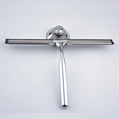 Glass Scraper for Car Mirror Clean Brush Household Stainless Glass Cleaning Tools with Suction Hook Bathroom Window Shower Wiper