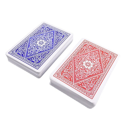 1 Deck Buchstabenmuster Pokerset, neues 54-teiliges Texas Hold'em-Spielkartenset mit großen Charakteren, wasserdichtes Plastikspielkartenspiel, flexibles Tischspiel