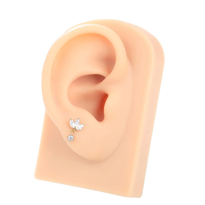 G23 Titanium Labret Monroe  Rings Piercing Zirconia Pendant Ear Cartilage Tragus Lobe Helix Piercing Women Body Jewelry 16G