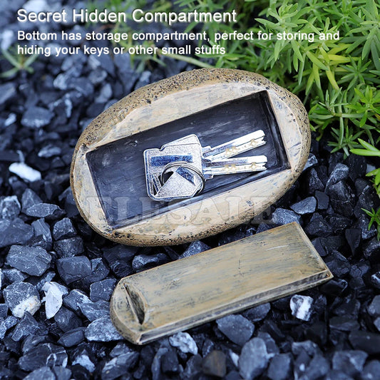 Sight Secret Rock Stone Shape Key Safe Box Hidden Storage Compartment For Home Garden .