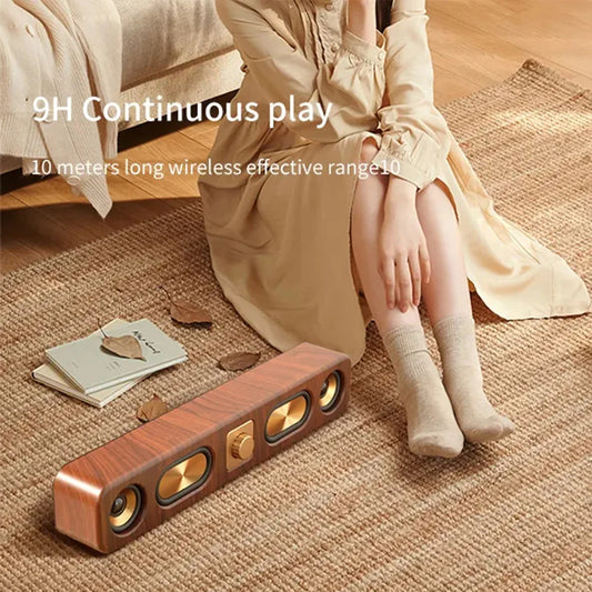 Retro Bluetooth FM Radio, Portable Stereo Speaker