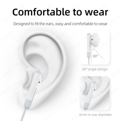 3.5mm Type-C Stereo Wired Headphone, Microphone, with DAC Chip