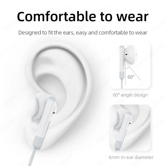 3.5mm Type-C Stereo Wired Headphone, Microphone, with DAC Chip