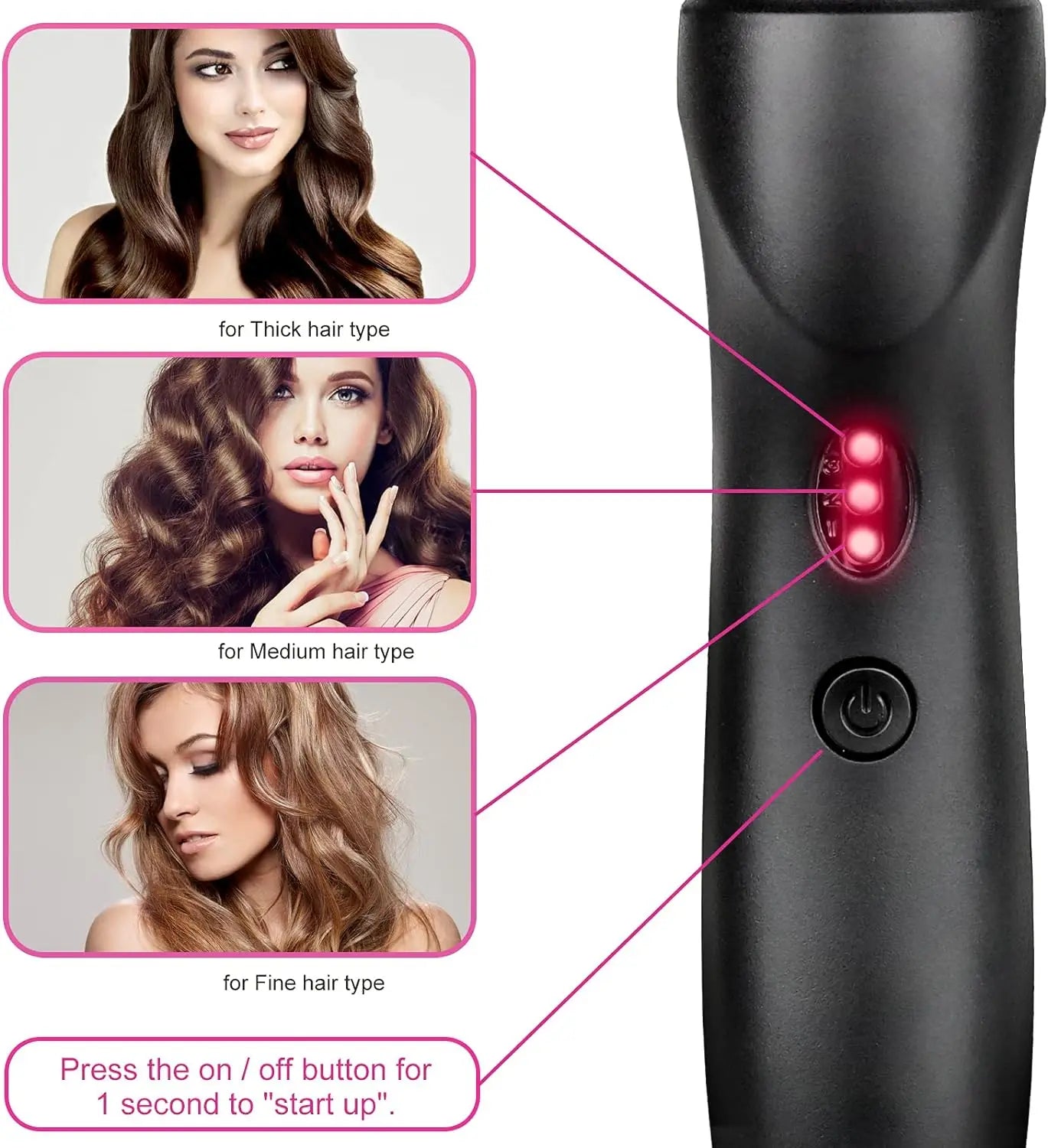 Professional hot pink electric comb.