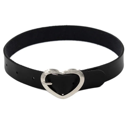 Harajuku Punk Rock Gothic Halsband Halskette Frauen Sexy PU Leder Herz Schloss Schlüssel Spike Kragen Chocker Gothic Cosplay Zubehör