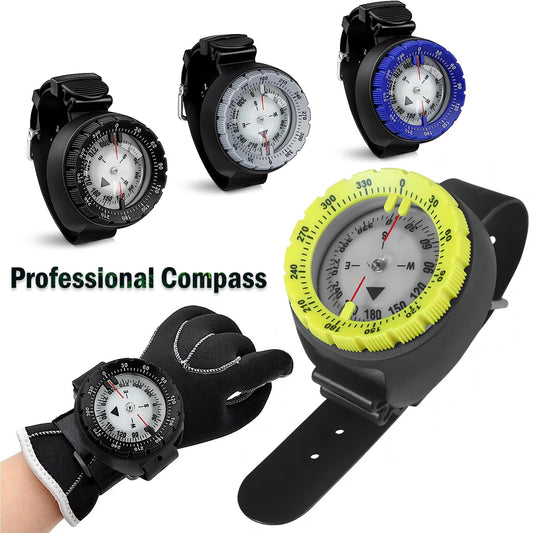 Digitaler Unterwasser-Tauchkompass, 50 m, professioneller wasserdichter Navigator, digitale, leuchtende, ausgewogene Tauchuhr zum Schwimmen
