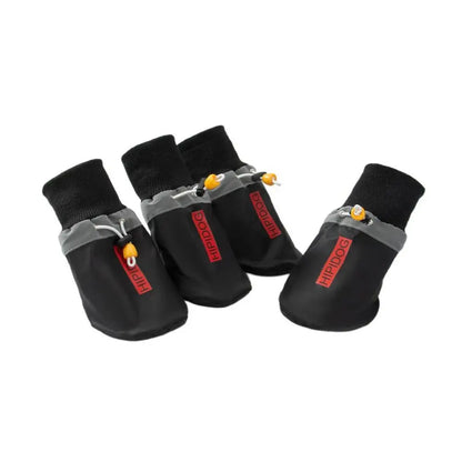 4pcs/set Soft Large Dog Foot Cover Breathable Adjustable Dog Shoes Socks Wear Resistant Non-slip Dog Footwear for Large Dogs