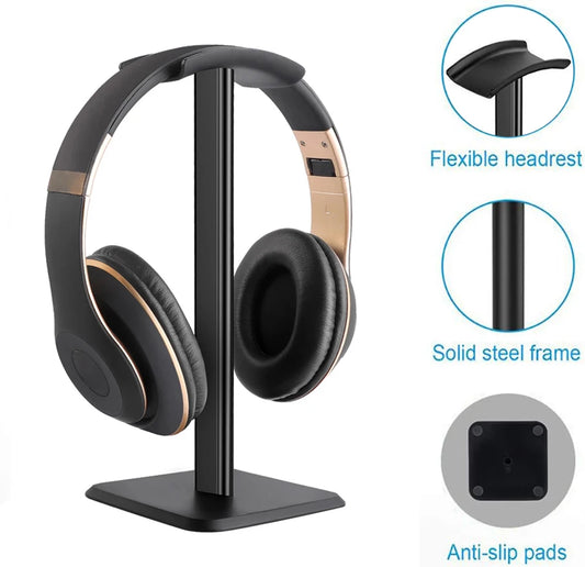 New Headphone Stand Universal Aluminuim Metal Headset Holder Aluminum Supporting Flexible Headrest Fashion Headphone Hanger