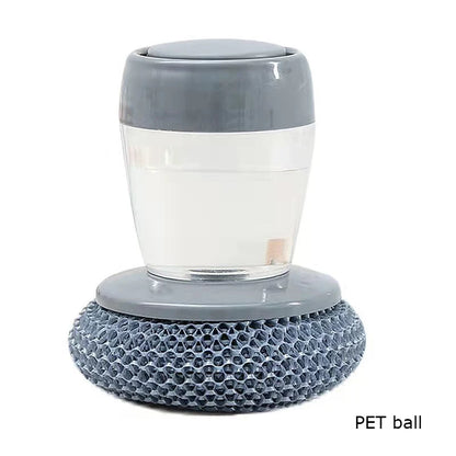 2 in 1 Handle Cleaning Brush Kitchen Cleaning Brush Removable Brush Sponge Dispenser Dishwashing Brush Kitchen Tools