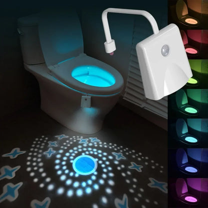 Motion sensor night light for toilet seat