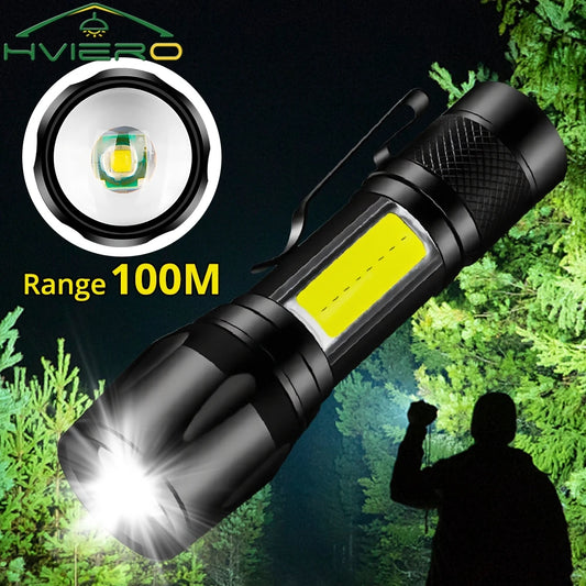 Mini LED Portable Zoom Flashlight