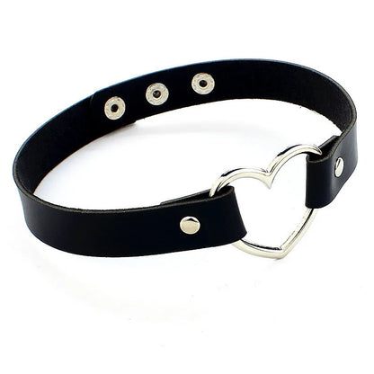 Harajuku Punk Rock Gothic Halsband Halskette Frauen Sexy PU Leder Herz Schloss Schlüssel Spike Kragen Chocker Gothic Cosplay Zubehör