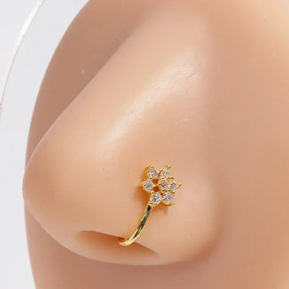 1Pcs Stainless Steel Nose Ring Hoop C Shape Septum Rings Non Piercing Ear Fake Nose RingsWomen Piercing Jewelry