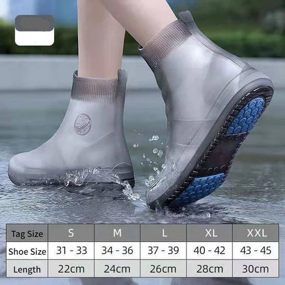 Wiederverwendbare Regenstiefel, wasserdichte Regenschuhüberzüge, rutschfeste Silikon-Überschuhe, Unisex-Gummi, wasserabweisende Schuhüberzüge für regnerische Tage