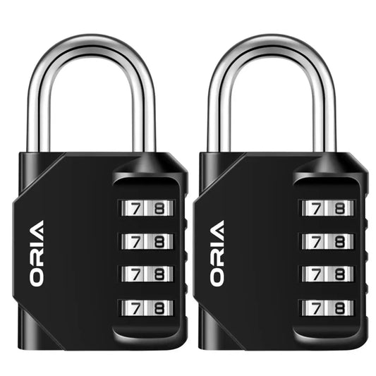 ORIA combination padlock, 2 pieces, password lock, 4 digits