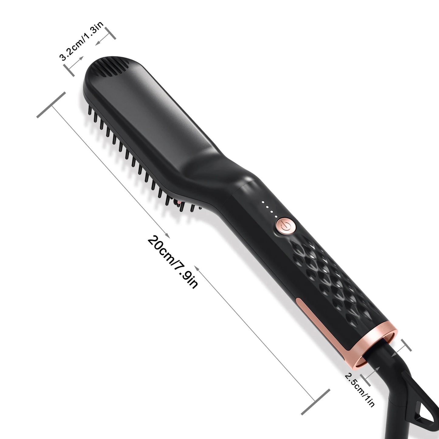 Hot Comb Straightener Heating Comb For Men Beard Electric Negative Ion Hair Straightening Brush Wet Dry Use Quick Hair Styler