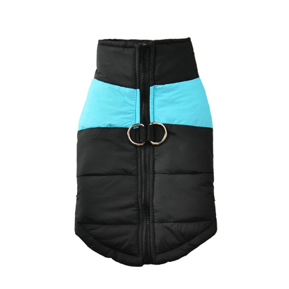 Warm Dog Jacket For Small Big Dogs Autumn Winter Windproof Waterproof With D-ring Puppy Clothes Schnauzer Golden Retriever Coat