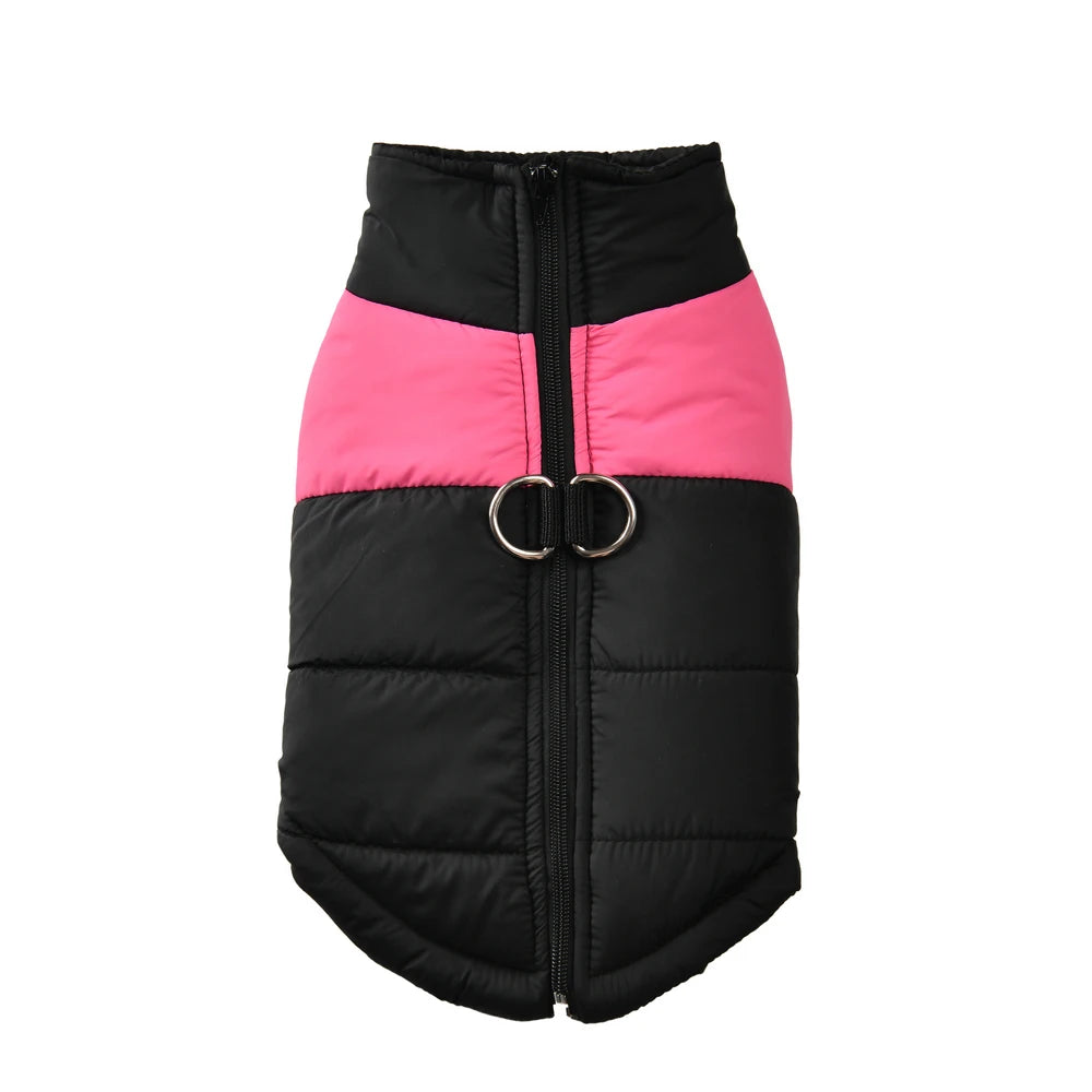 Warm Dog Jacket For Small Big Dogs Autumn Winter Windproof Waterproof With D-ring Puppy Clothes Schnauzer Golden Retriever Coat