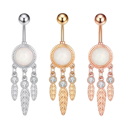 3pcs Gold Color Heart Butterfly Dangled Belly Piercing Sets 14G Stainlees Steel Navel Jewelry for Women Girls Body Belly Rings