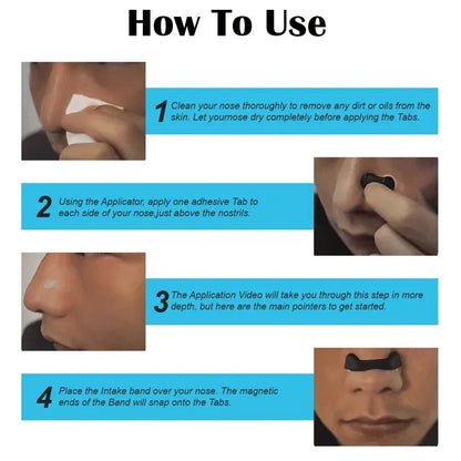 30days Magnetic Nasal Dilator Starter Kits Increase Sports Air Intake Improve Sleeping Reduce Snoring Breathing Refill Nose Clip