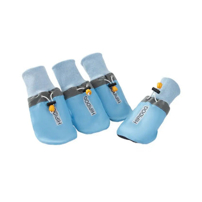 4pcs/set Soft Large Dog Foot Cover Breathable Adjustable Dog Shoes Socks Wear Resistant Non-slip Dog Footwear for Large Dogs