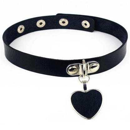 Harajuku Punk Rock Gothic Halsband Halskette Frauen Sexy PU Leder Herz Schloss Schlüssel Spike Kragen Chocker Gothic Cosplay Zubehör
