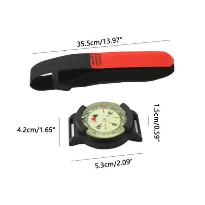Tauchen Navigation Kompass Armband Kompass Leucht Zifferblatt mit Handgelenk Strap