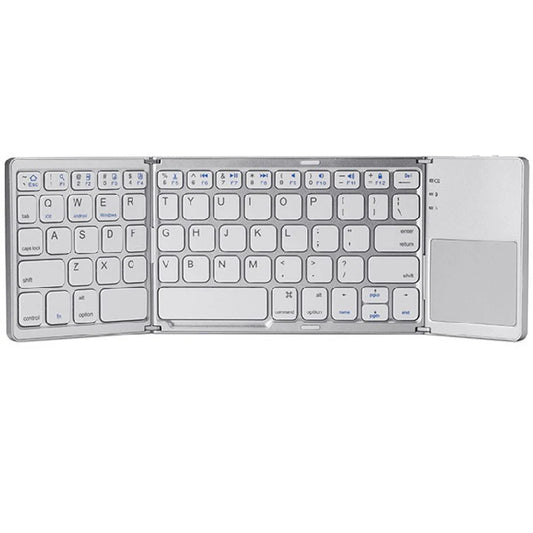 New Portable Mini Three Folding Bluetooth Keyboard Wireless Foldable Touchpad Keypad for IOS Android Windows ipad Tablet