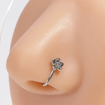 1Pcs Stainless Steel Nose Ring Hoop C Shape Septum Rings Non Piercing Ear Fake Nose RingsWomen Piercing Jewelry