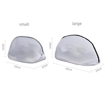 Mesh Fiber Laundry Bag for Shoe and Underwear Wash Bags with Zips for Washing Machines Travel Clothes Storage Organizer Pocket